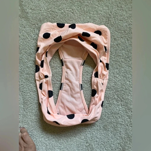 Pink and black polkadot, bikini bottoms, new without tags - Picture 3 of 4